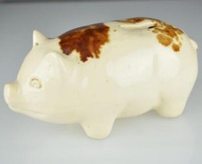 VINTAGE SONGEWARE CREAMWARE CERÂMICA AINDA BANCO DE PORCOS - GRANDE SLOT PARA MOEDAS - 5 1/4" L comprar usado  Enviando para Brazil