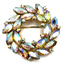 Vtg rhinestone brooch for sale  Gladstone