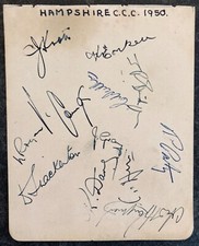 Cricket hampshire autographs for sale  BUSHEY
