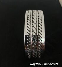Pulseiras pulseira feita à mão fio de solda de aço inoxidável cor prata #7 comprar usado  Enviando para Brazil