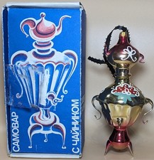 Enfeite de árvore de Natal russo de vidro mercúrio Samovar Camobap 6" pintado à mão comprar usado Enfeite de árvore de Natal russo de vidro mercúrio Samovar Camobap 6" pintado à mão comprar usado  Enviando para Brazil