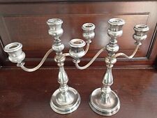 Due candelabri silver for sale  Shipping to Ireland