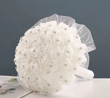 Eleganter brautstrauß weiß gebraucht kaufen  Berlin