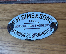 Vintage enamel sign for sale  NEWARK