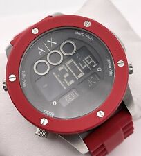 Usado, Relógio digital masculino Armani Exchange AX1563 com pulseira de borracha vermelha excelente comprar usado  Enviando para Brazil