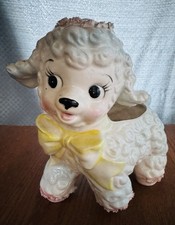 Vaso plantador de cerâmica Relpo bebê cordeiro berçário acabamento espaguete kitsch Japão comprar usado  Enviando para Brazil