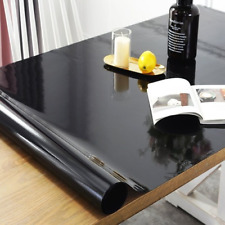 Toalha de mesa preta transparente impermeável tampa de mesa à prova de óleo vidro pano macio comprar usado  Enviando para Brazil