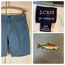 Shorts J Crew Fish azul 9" Gramercy Flex cáqui masculino tamanho 28 pesca preppy AL101 comprar usado  Enviando para Brazil