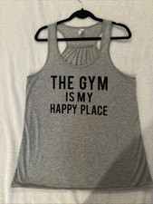Tanque traseiro Bella Gray Racer 2XL academia de treino A academia é meu lugar feliz XXL comprar usado  Enviando para Brazil