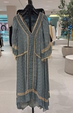 ZARA Fabrycznie nowa z metką 2025. DUSTY BLUE ROMANTYCZNA SUKIENKA MIDI WISKOZA BOHO. 5107/265/4445107, używany na sprzedaż  Wysyłka do Poland