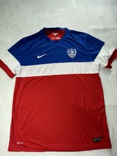 Nike Dri-Fit Masculino Extra Grande 2014 EUA Futebol Autêntico Colorblock Vermelho comprar usado  Enviando para Brazil