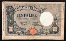 100 lire azzurrino usato  Serra de Conti