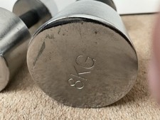 Chrome dumbbells 8kg for sale  LONDON