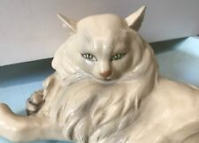 Linda Estatueta de Gato Cerâmica Grande Rara Vintage Angorá Persa Norcrest A350 LOOK comprar usado  Enviando para Brazil