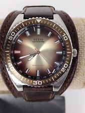 Guess Waterpro G75941G relógio vintage estilo mergulhador 330 pés 100 M pulseira de couro comprar usado  Enviando para Brazil