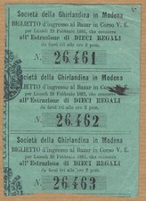 Lotteria carnevale 1881 usato  Reggio Emilia
