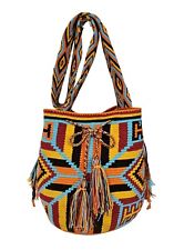 NOVICA Bolsa Balde de Ombro Multicolorida de Crochê Colombiana Sun Tasseled comprar usado  Enviando para Brazil