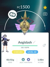 Usado, Aegislash Nível 40 + 3 Moves Pokemon Go - T- 20k Stardust comprar usado  Brasil 