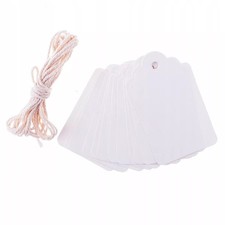 Zawieszki ze sznurkiem szyld 12szt białe na sprzedaż Zawieszki ze sznurkiem szyld 12szt białe na sprzedaż  PL