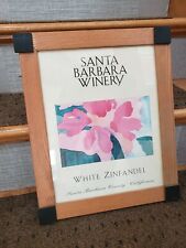  Pôster emoldurado da vinícola Santa Barbara com Zinfandel branco 16 5/8" x 13 3/4" comprar usado  Enviando para Brazil