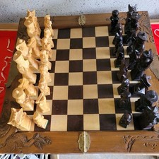 Schachbrett antiquität holzku gebraucht kaufen  Nauheim