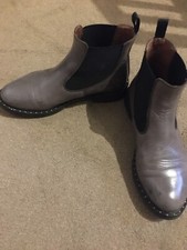 Chunky leather boots for sale  LONDON
