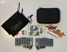 Teclado mecânico Corne-ish Zen R3 ultra portátil 6 colunas com estojo e peças de reposição, usado comprar usado  Enviando para Brazil