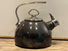 Chaleira Chantal clássica esmalte em aço preta/cinza escuro com apito harmônico, usado comprar usado  Enviando para Brazil