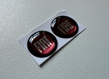 2x Fiat Schlüssel Sticker Aufkleber Emblem Logo - 14 mm  Epoxy comprar usado  Enviando para Brazil