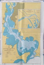Admiralty 582 ABORDAGENS AO PORTO ALEGRE INCLUINDO TERMINAL SANTA CLARA MAPA PAREDE comprar usado  Enviando para Brazil