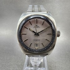 Usado, Cyma NavyStar relógio masculino 36mm mostrador cinza tom prata data redonda corridas automáticas comprar usado Usado, Cyma NavyStar relógio masculino 36mm mostrador cinza tom prata data redonda corridas automáticas comprar usado  Enviando para Brazil