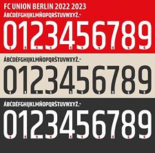 Conjunto de nome e número para 1. Futebol americano FC Union Berlin Bundesliga&UEFA Europa 2022/2023, usado comprar usado  Enviando para Brazil