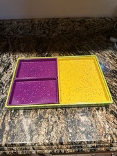 Zak! Conjunto de prato bandeja retangular de melamina confete 4 peças 15”x10” comprar usado  Enviando para Brazil