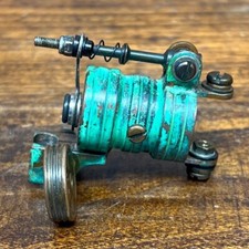Máquina de tatuaje giratoria Dan Kubin MC 3,5 mm verde mini manivela 2013 segunda mano  Embacar hacia Mexico