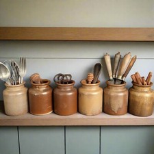 Vintage stoneware mustard d'occasion  Sauzé-Vaussais
