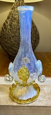 Candelabro de vidro vintage peça haste azul e amarelo fabricante desconhecido comprar usado  Enviando para Brazil