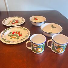 Enamelware plates bowls for sale  Aurora