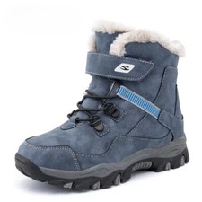 Novas Botas de Neve de Pele Quente Crianças Sapatos Peludos Couro Antiderrapante Tênis Impermeável comprar usado  Enviando para Brazil