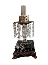 Antigo Abajur de Mesa Loevsky & Loevsky Hollywood Regency Pequeno Mármore Latão Cristal, usado comprar usado  Enviando para Brazil