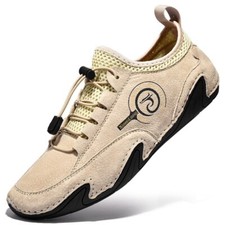 Sapatos casuais masculinos de couro genuíno tênis impermeável antiderrapante calçado de condução comprar usado  Enviando para Brazil