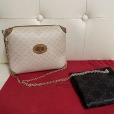 Mini bolsa de ombro Gucci corrente antiga couro preta usada comprar usado  Enviando para Brazil