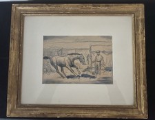 Signed framed watercolor for sale  Charlottesville