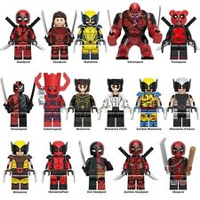 8x Niestandardowa minifigurka Lego, Deadpool, klocek, zabawka, lalka Wolverine na sprzedaż  Wysyłka do Poland