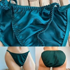 Vintage green satin for sale  USA