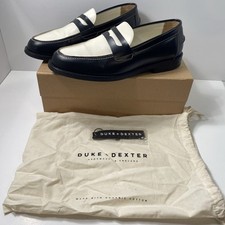 Mocassim Duke + Dexter Wilde preto e branco tamanho EUA 12.5-13 Reino Unido tamanho 12 + caixa comprar usado  Enviando para Brazil