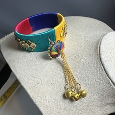 Pulseira estilo indiano colorida fio de seda, usado comprar usado  Enviando para Brazil