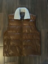 mens brown leather vest for sale  Yukon