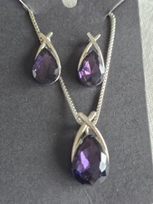 Purple necklace earring for sale  Little Elm