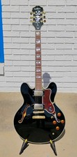 Epiphone Sheraton corpo oco de ébano com HSC! -LL, usado comprar usado Epiphone Sheraton corpo oco de ébano com HSC! -LL, usado comprar usado  Enviando para Brazil