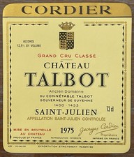 étiquette château talbot d'occasion  Toul